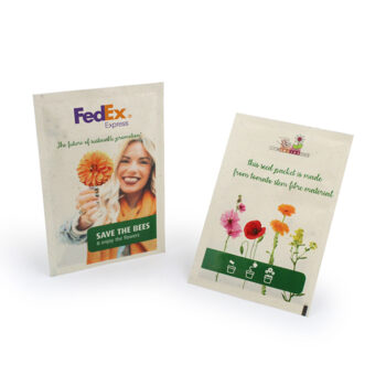 Save the bees enjoy the flowers this seed packet is made from tomato stem fibre material, New Objet Media